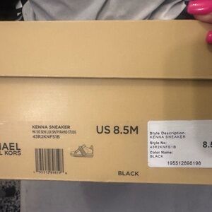 Michael Kors Black Leather Sneakers